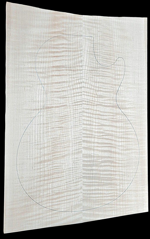 Figured 4a curly maple droptop glued guitar top
