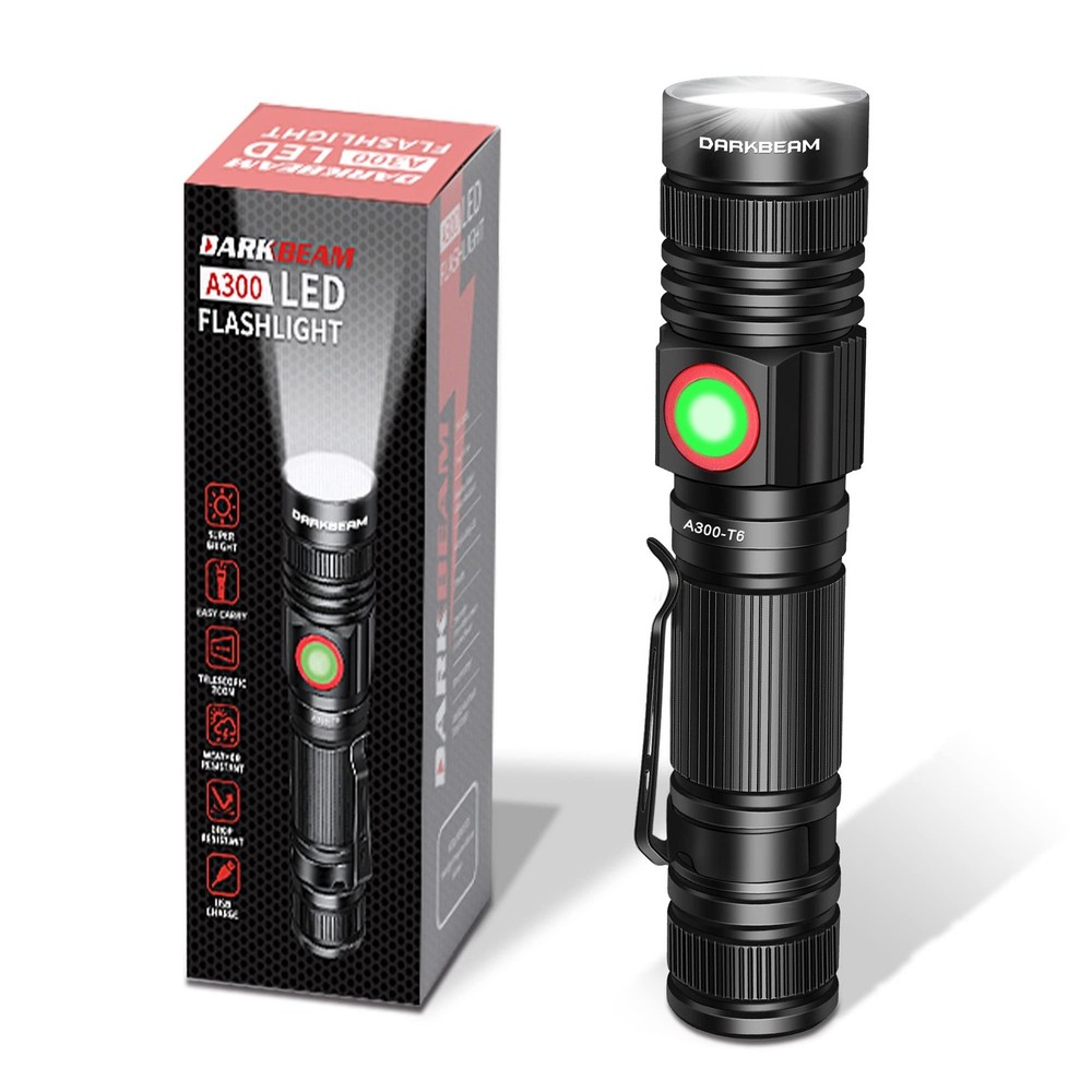 DARKBEAM LED Flashlight A300-White light, A300 White Light - 1 PACK