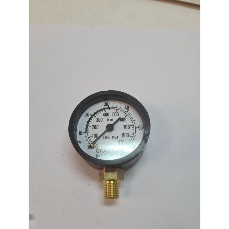 Manometer 0-60 Bars Lateral Greasing Mecafluid
