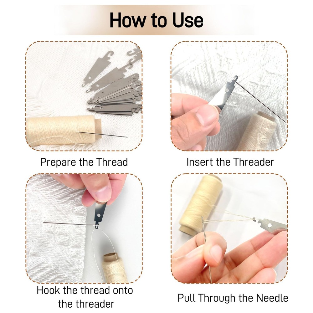 Needle Threaders 30Pcs Stainless Steel Sewing Needle Threader Tool Needle Thread