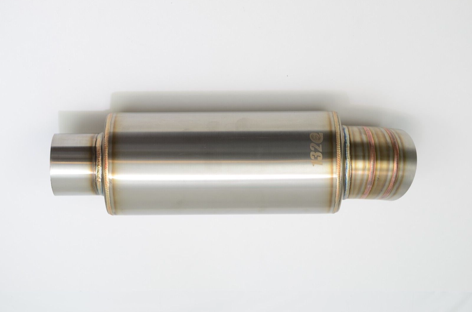 1320 Turn down dolphin muffler stainless steel universal 3" inlet 3.5" outlet