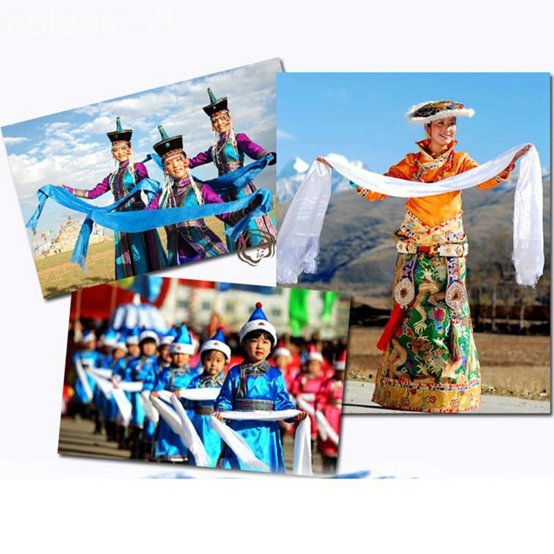 20pcs 190cm 75" Tibetan Traditional Khata good luck Scarf white