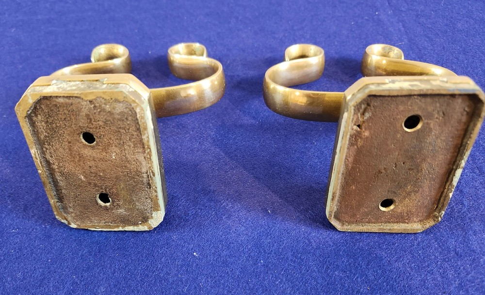antique solid brass fireplace jacks to hold your fireplace tools