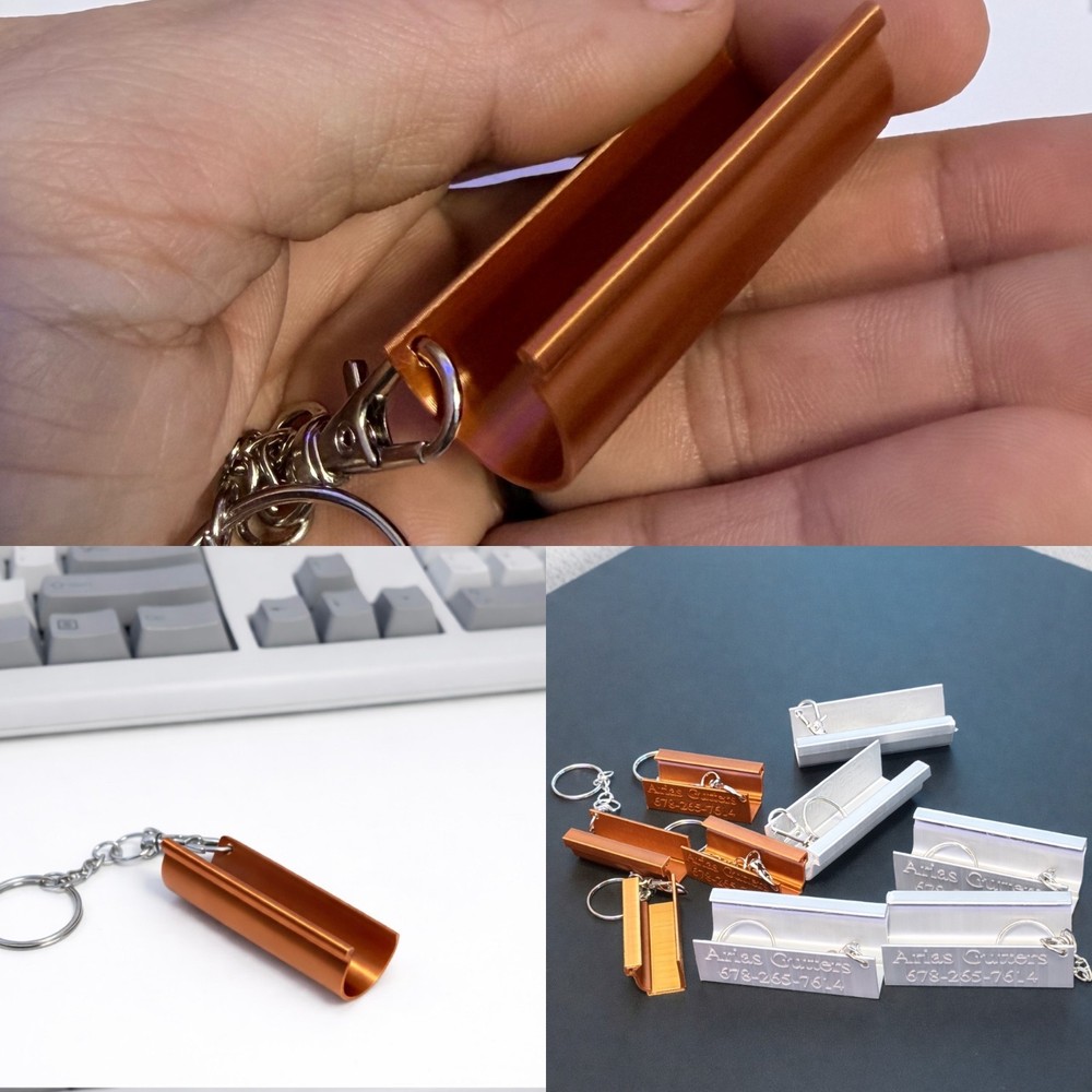 6” Gutter Keychain K Style or Half Round Custom Contractor Keychain 3D Printed