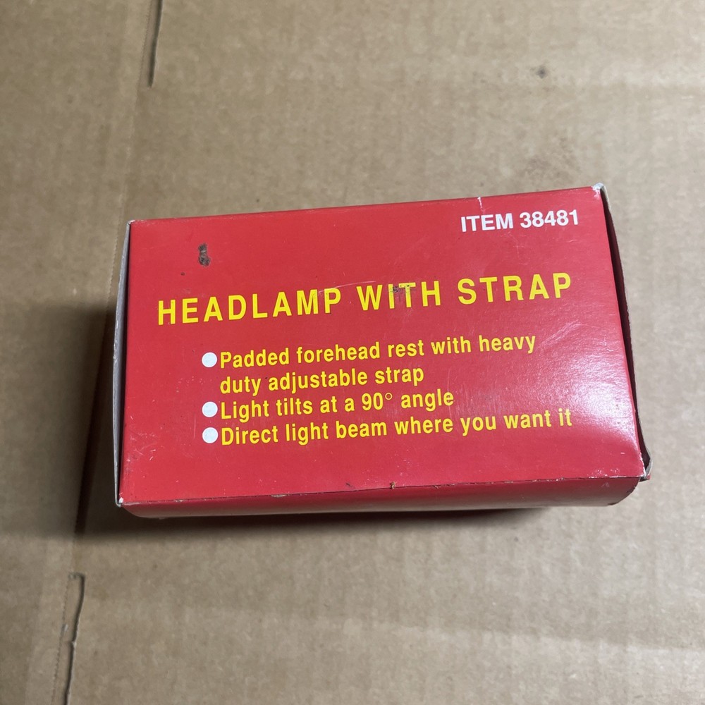 Headlamp with Strap for Hands Free Light Source Item 38481 Light Tilts (2510)