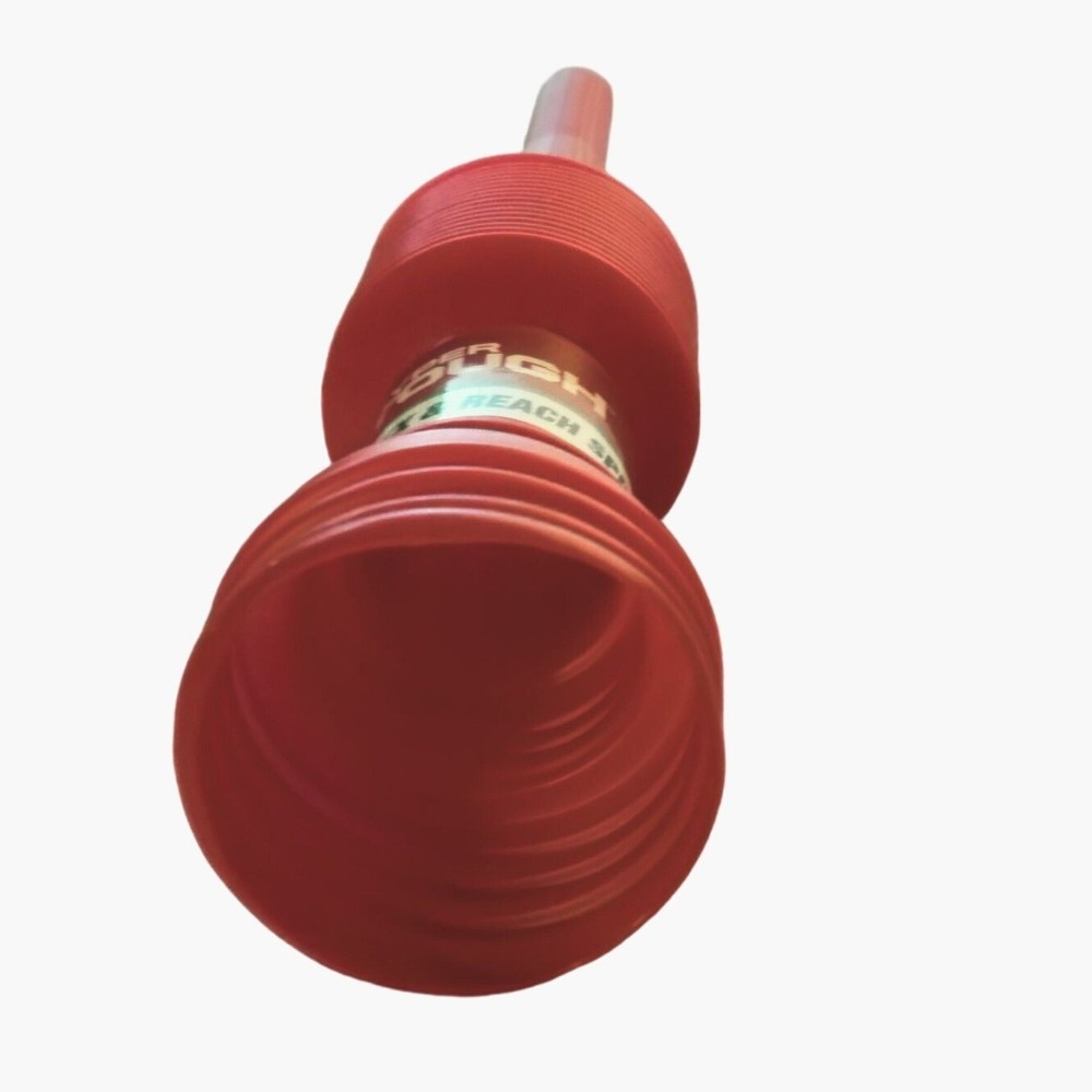 Hyper Tough Flex Reach Spout Funnel Nozzle Red Plastic Compact Auto fluids