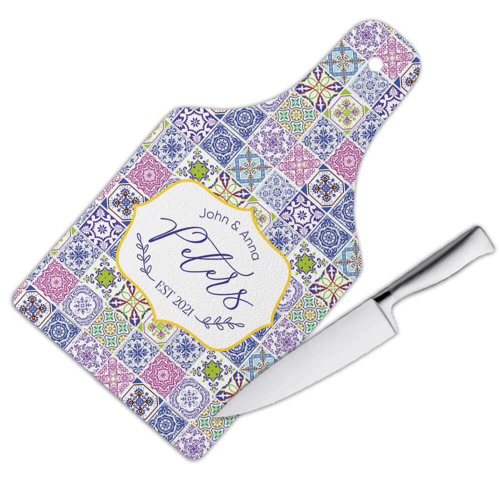 Personalized Tiles Patchwork Engagement Wedding Anniversary Pattern : Gift