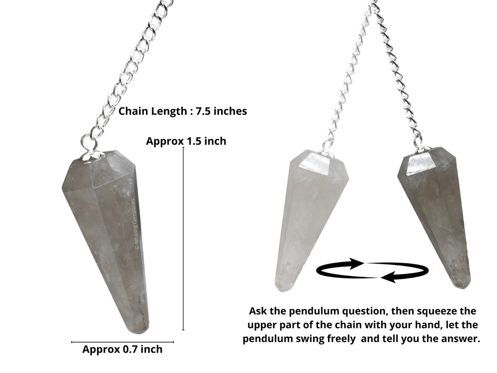 Smoky Quartz Dowsing Crystal Pendulum