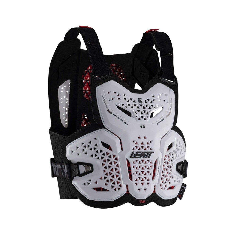 LEATT 4.5 Evo Motorcycle Harness White Black CE Certified