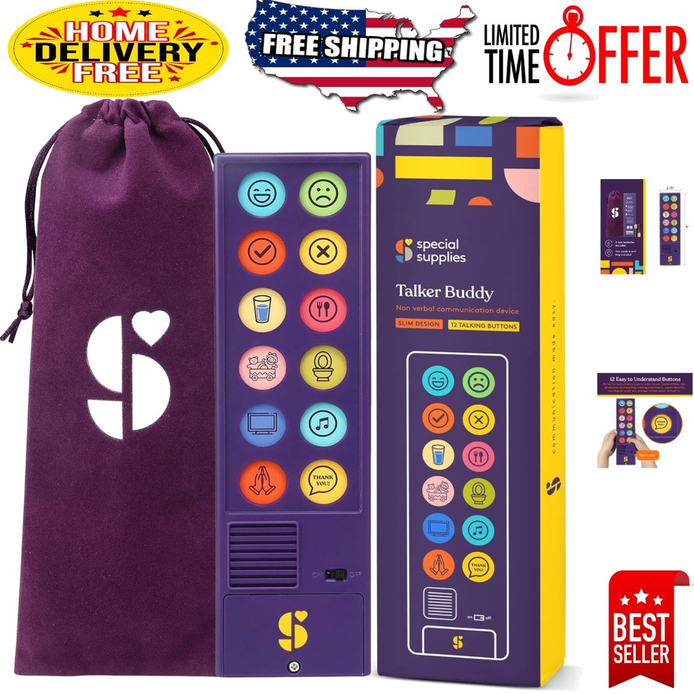 Talker Buddy Communication Device: Speech Therapy Tool for Home & School Use