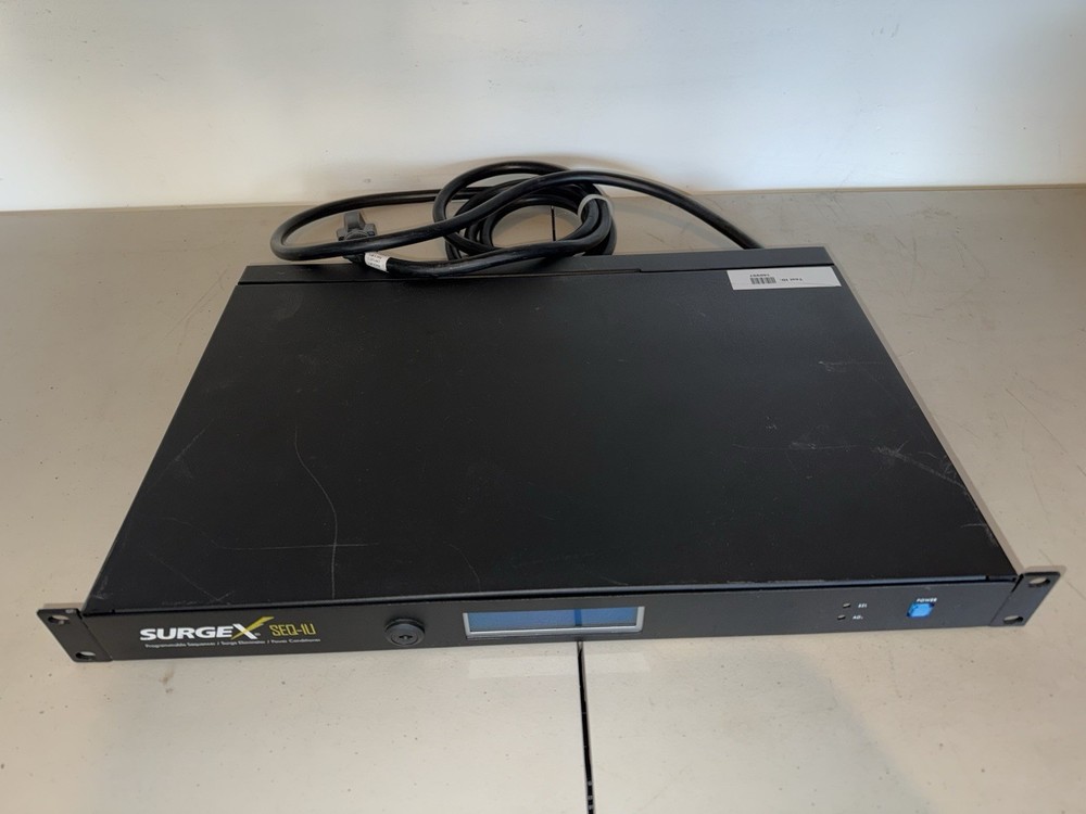 SurgeX SEQ-1U Programmable Sequencer Surge Eliminator 120V/20A Remote Key Lock