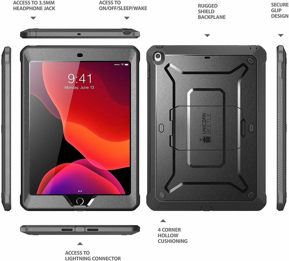 For iPad 10.2 2019 / iPad 7th Gen Case, SUPCASE UB PRO Cover w/ Screen Protector
