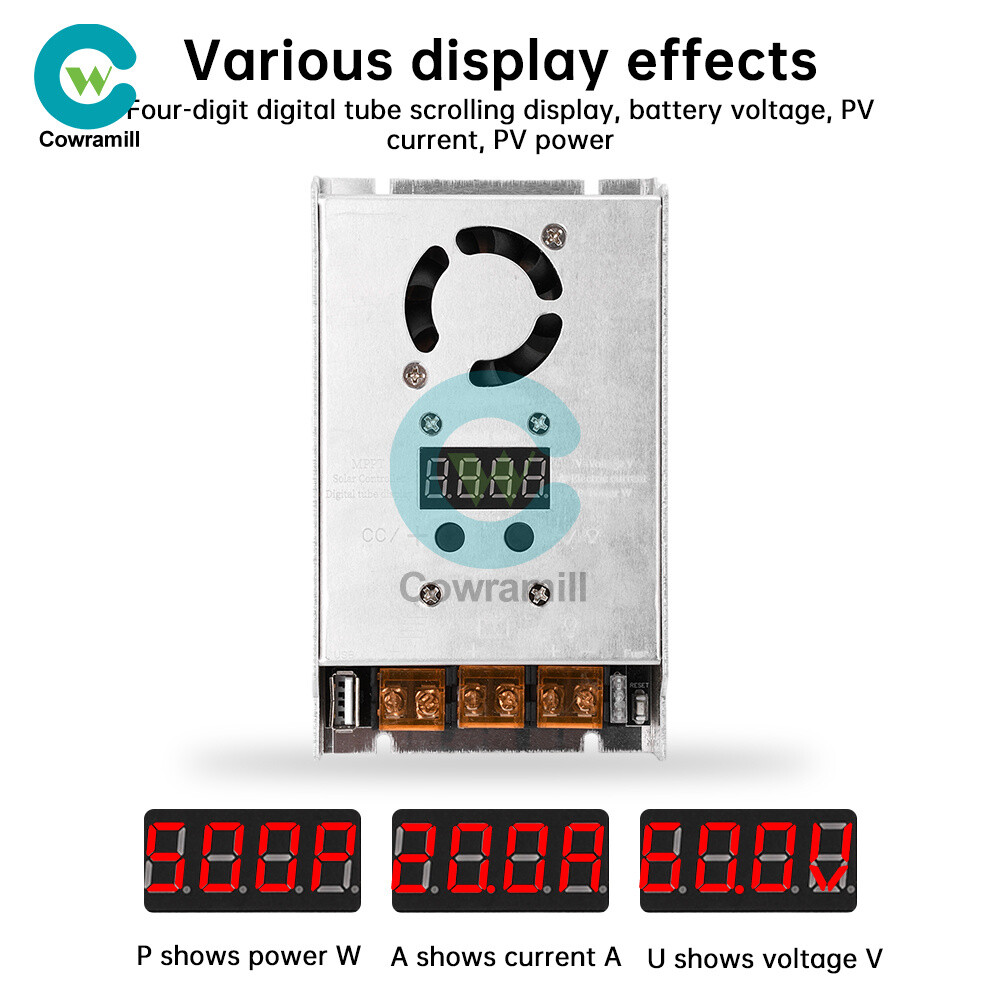 MPPT 500W 20A Solar Controller DC18-80V Buck Step-down Charging Control Module