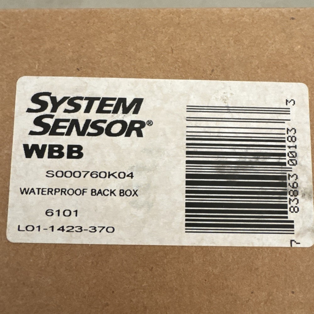S000760K04 SYSTEM SENSOR WBB WATERPROOF BACK BOX