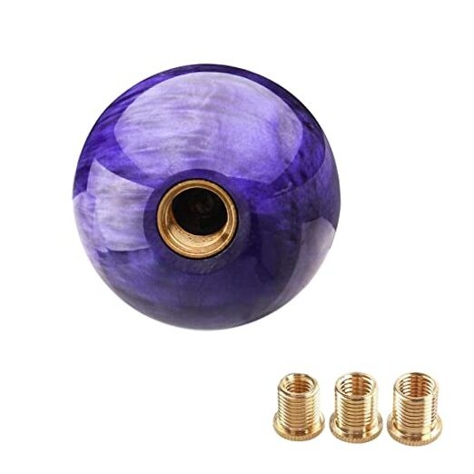 Shift knob Round Ball Marble Style Universal for Manual Automatic Purple