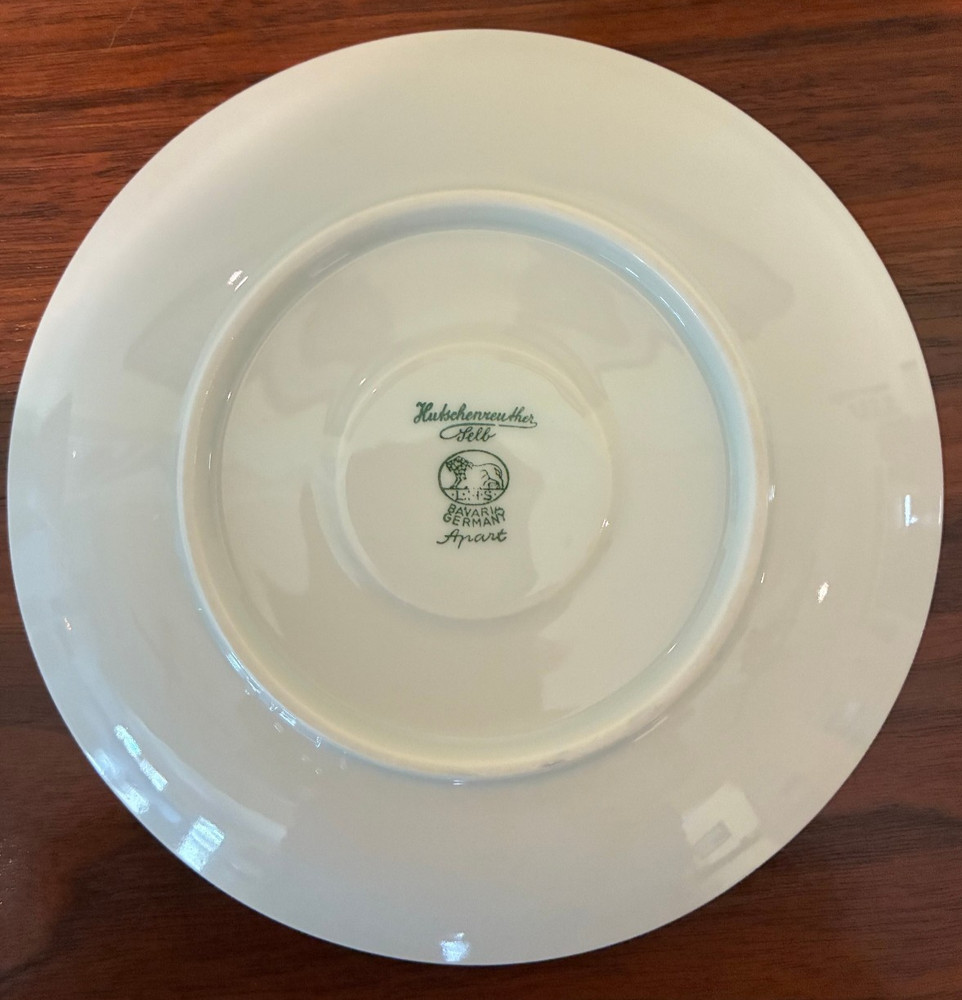 Hutschenreuther Apart Pattern - Flat Cup and Saucer ( 5 sets)