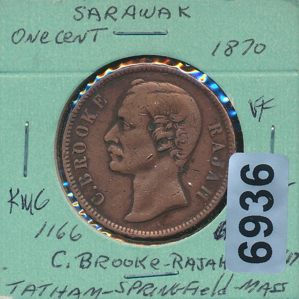 STRAITS SETTLEMENTS - 1 CENT - 1870 -  #6936