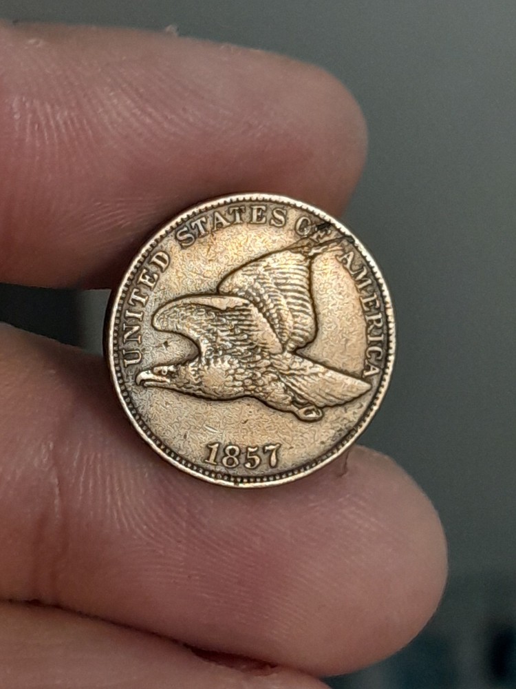1857 Flying Eagle Cent VF (Obverse Damage) #2