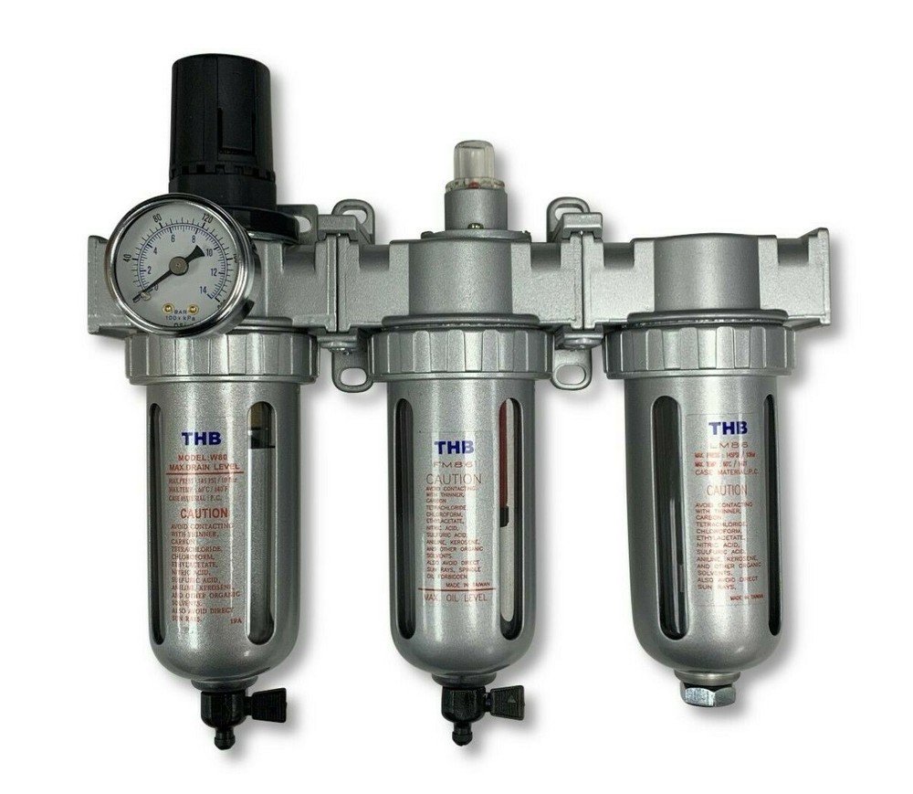 3/8" COMPRESSED AIR FILTER REGULATOR / DESICCANT DRYER / COALESCING FILTER