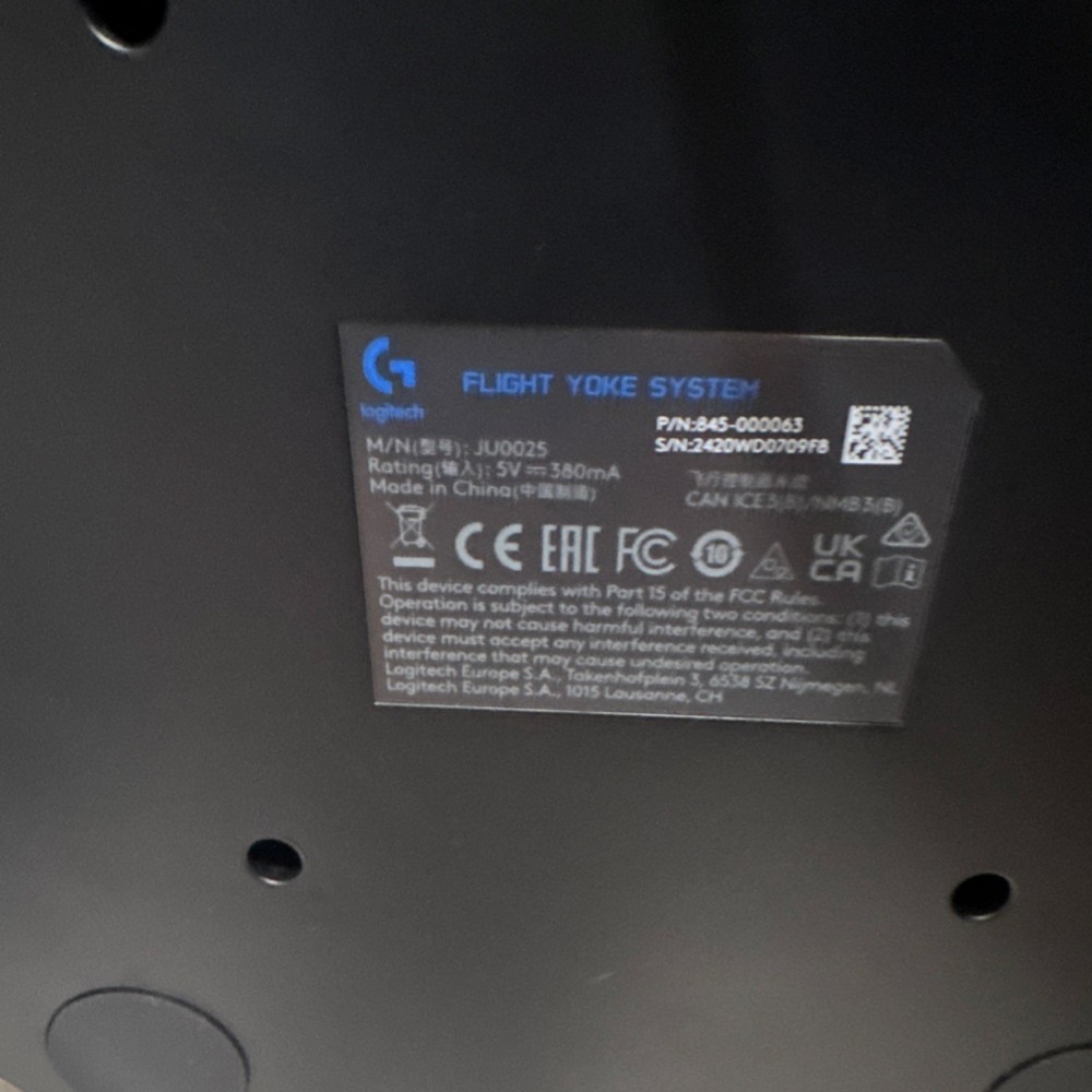 Logitech Flight Yoke System Simulator