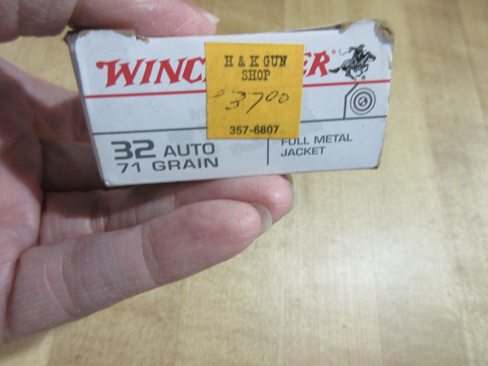 Empty Ammo Box Winchester 32 Auto Target FMJ with insert (w17) #96