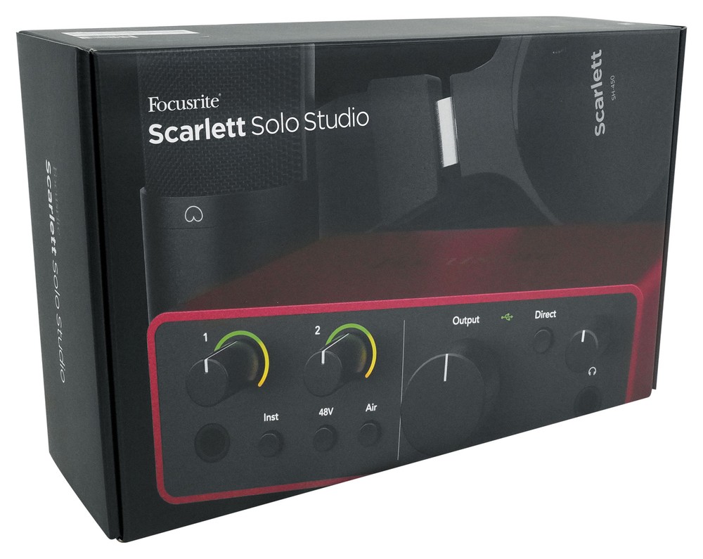 Focusrite Scarlett Solo Studio 4th Gen Recording Interface+Mic+Pop Filter+Cable