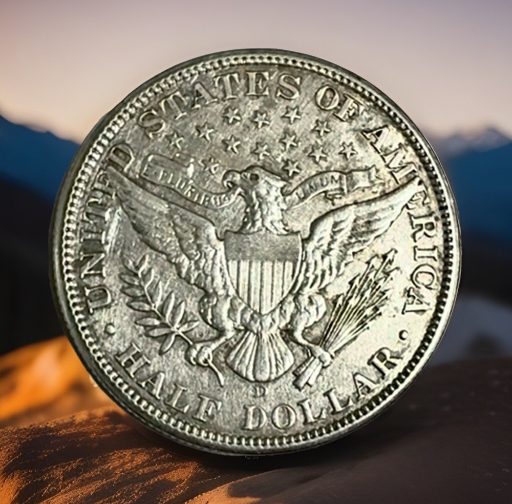 1908d 50c Barber Half Dollar AU