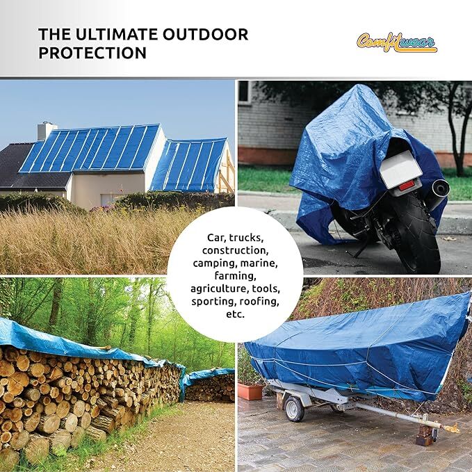 COMFITWEAR Super Heavy Duty Tarp Cover Reinforced Grommet Multi-Use Pool Cover