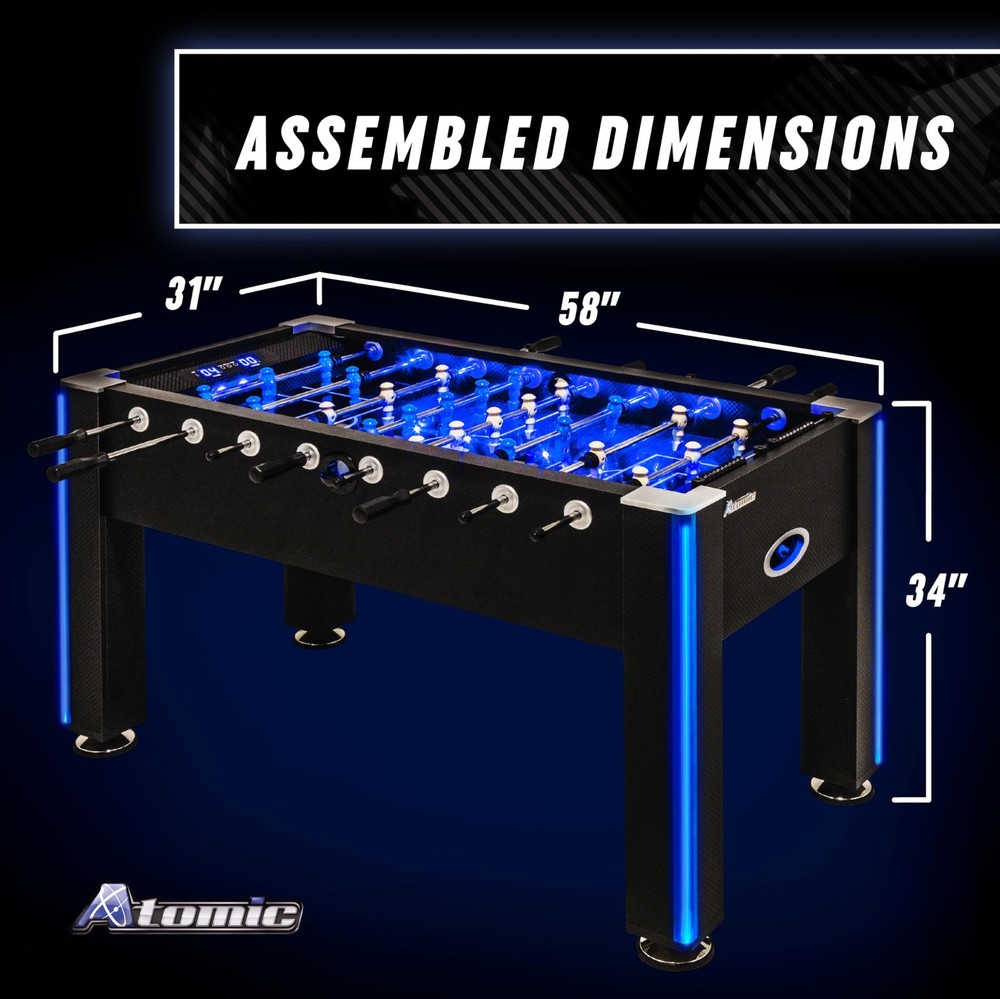 Atomic Foosball Table Azure LED Table