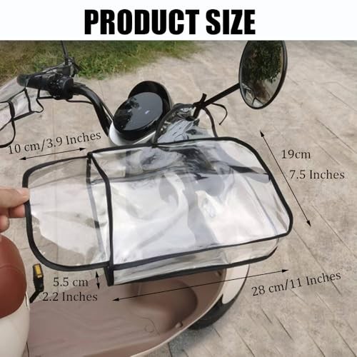 Motorcycle Handle Gloves,Water Resistant Windproof Transparent Handlebar