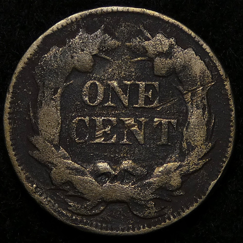 1857 Flying Eagle Cent with some nice feather details showing