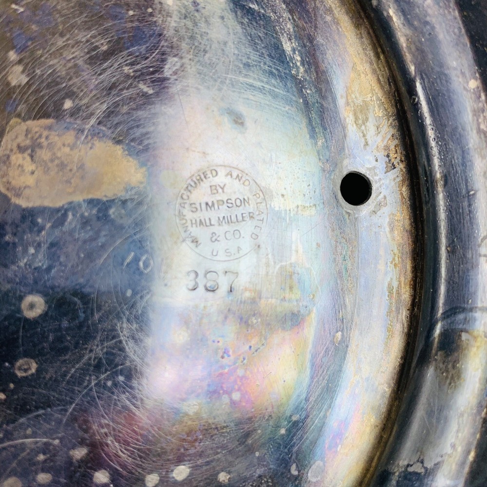 Antique Simpson Hall Miller Silver Plated Water Pitcher Jug. #387