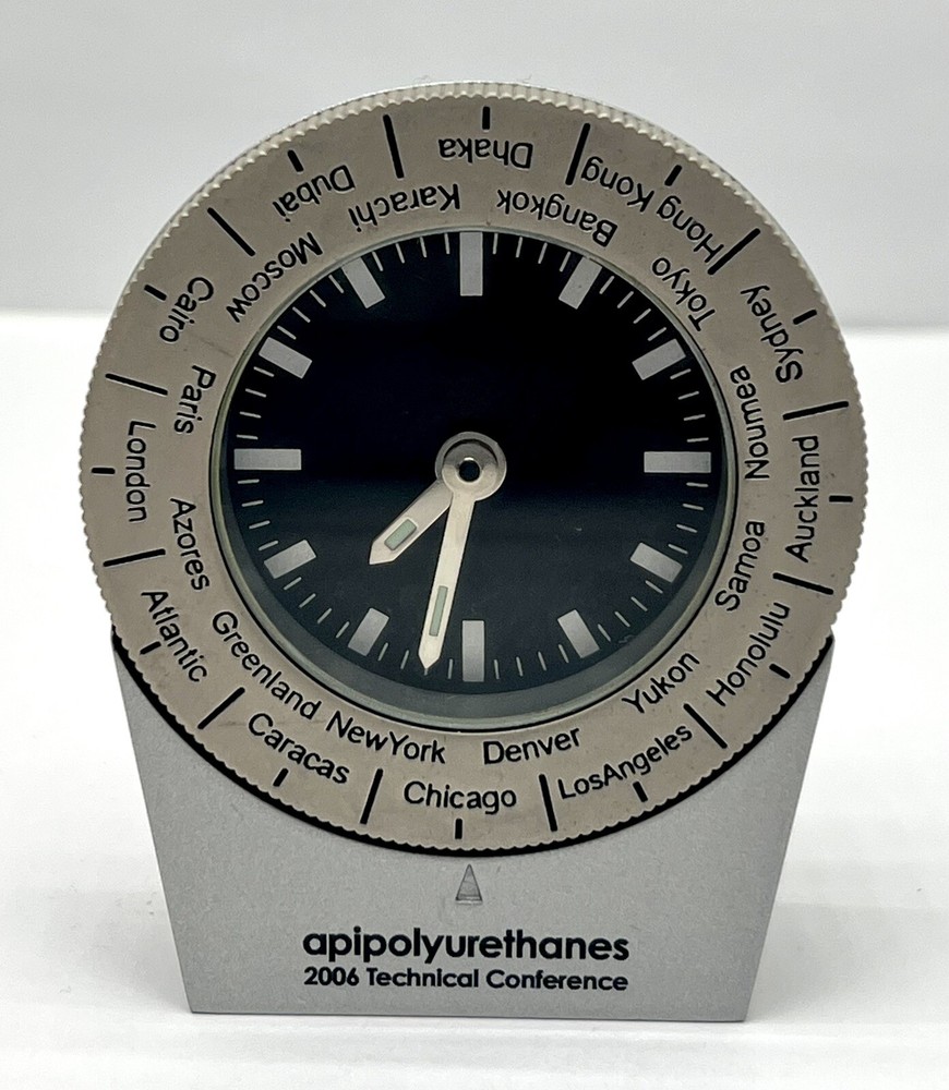 API polyurethanes 2006 Technical Conference Travel WorldTime Desk Clock untested