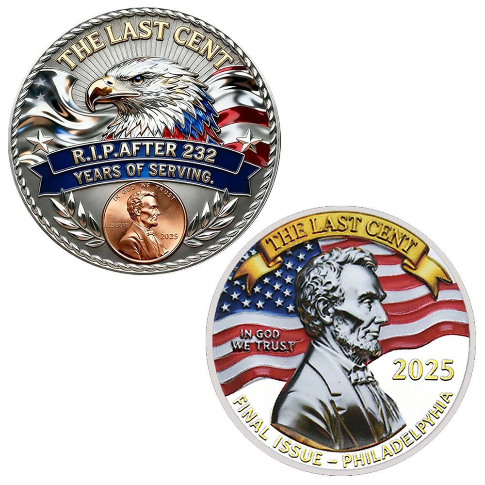 Final Cent Tribute Anniversary Challenge Coin Commemorative Penny 1-pc E