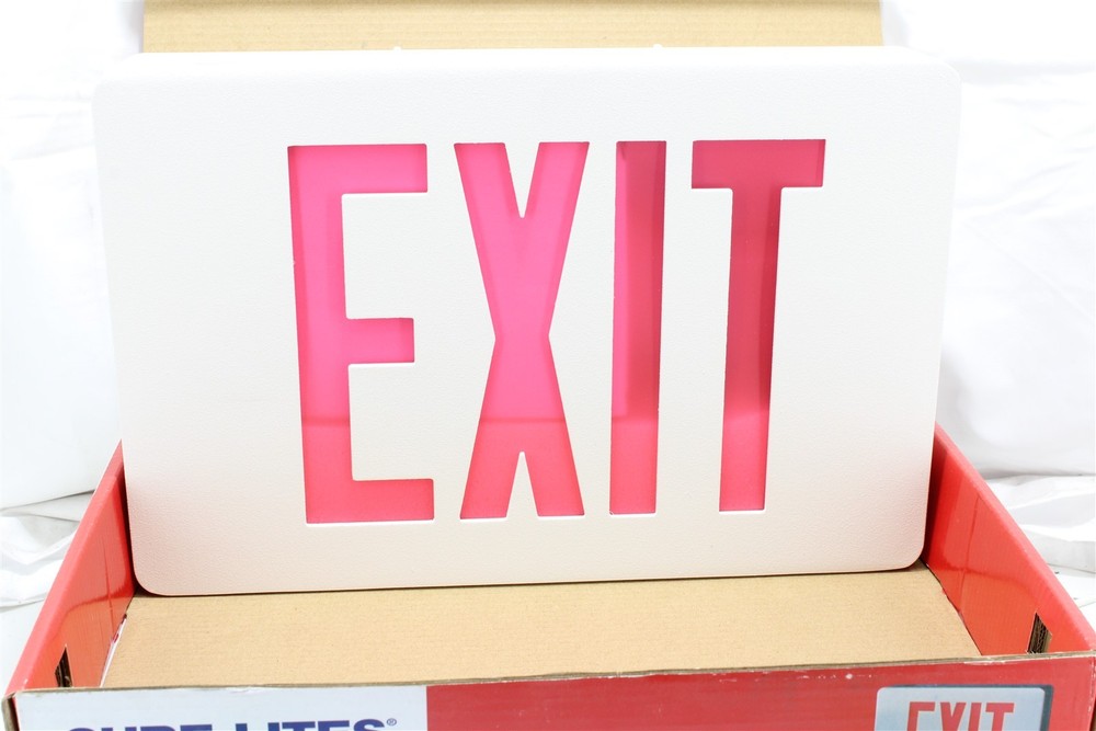 Cooper CX61WH LED Exit Sign | Single Face | Red/Green Letters | 120V AC