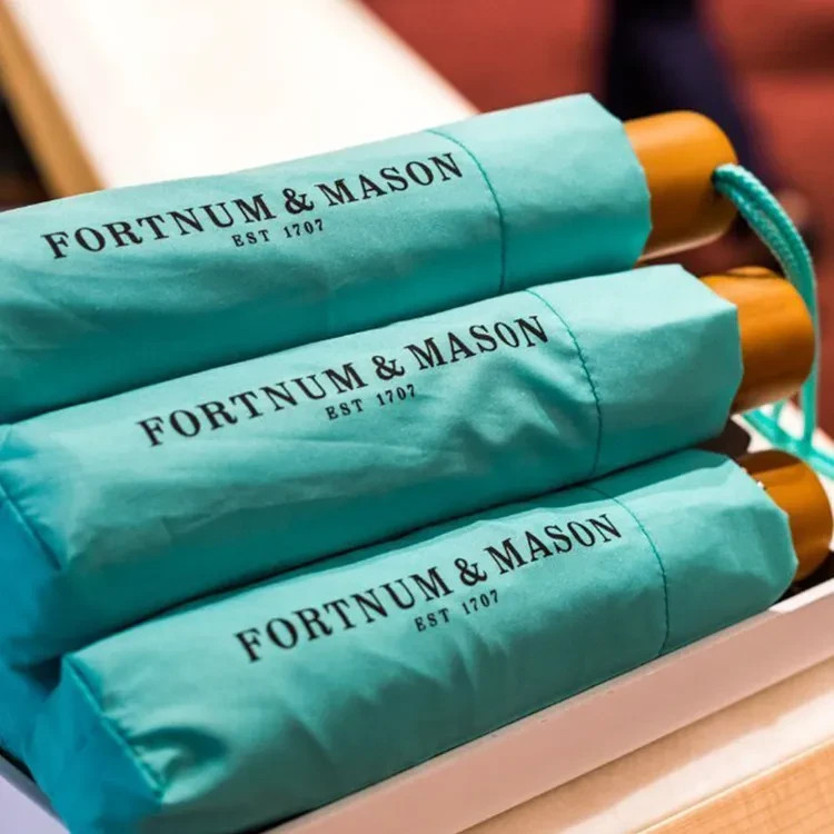 Fortnum & Mason Compact Umbrella- Eau De Nil NWT