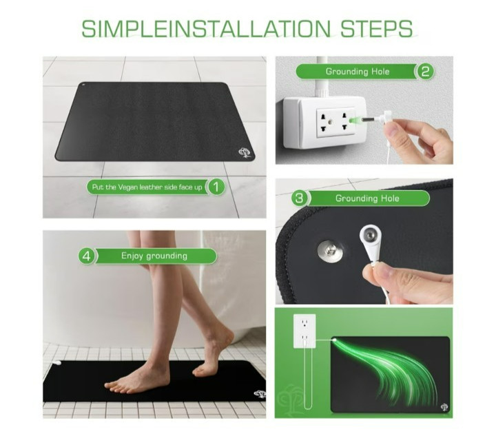 Grounding mat for better sleep, exercise relaxation