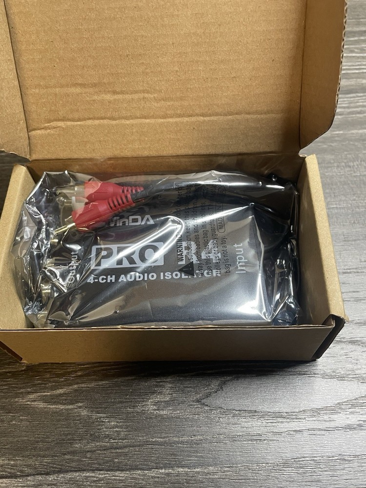 WisWinDA Pro 4Channels RCA Noise Filter Hum Eliminator Ground Loop Isolator