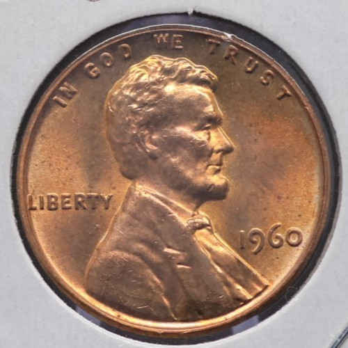1960 Brilliant Uncirculated Lincoln cent.