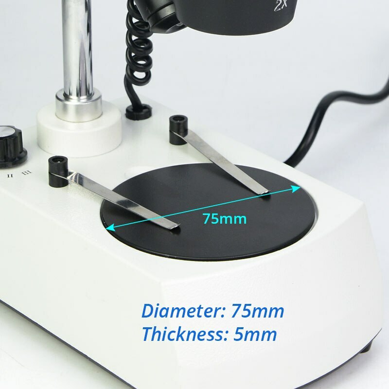 Stereo Microscope Bottom Plastic Round Stage Plate Black White Working Board