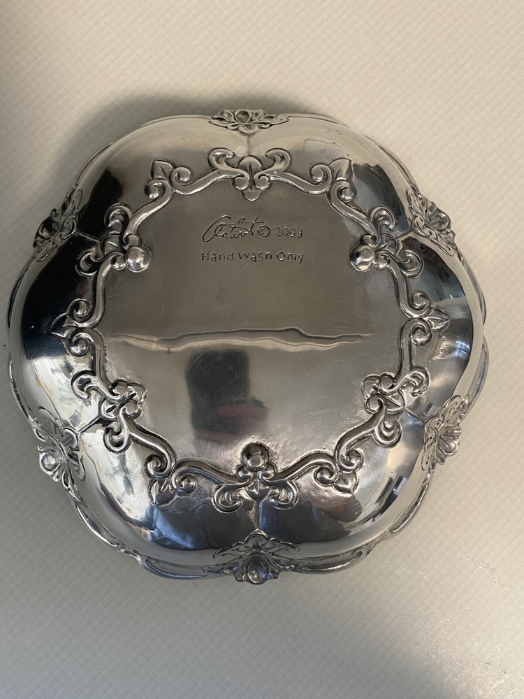 Fruit Bowl Silver fleur de lys 2009 Read The Description