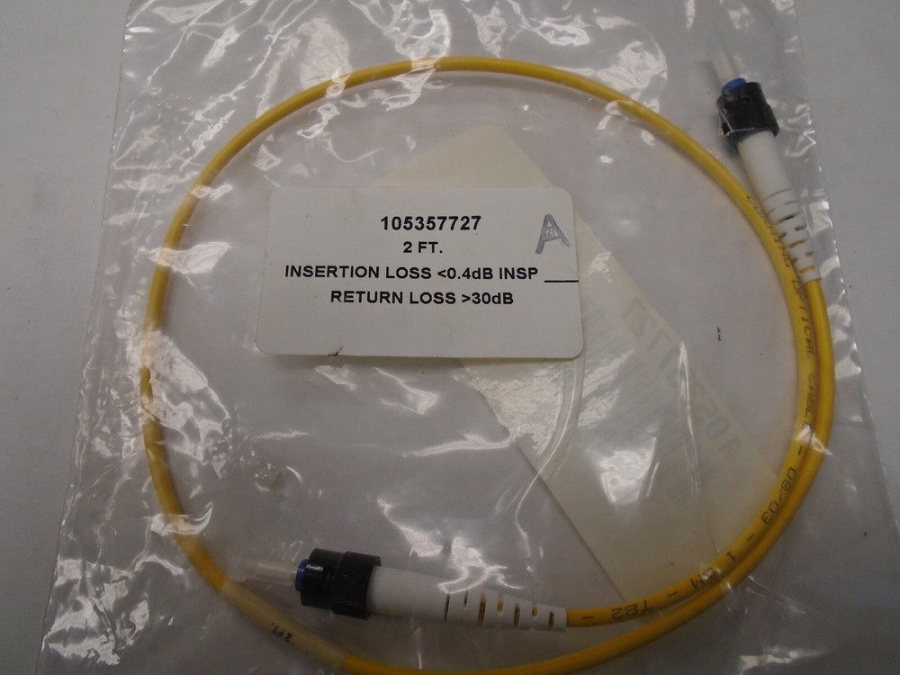 Fiber Optic DEF Single Mode Patch Cord 2' New 816M