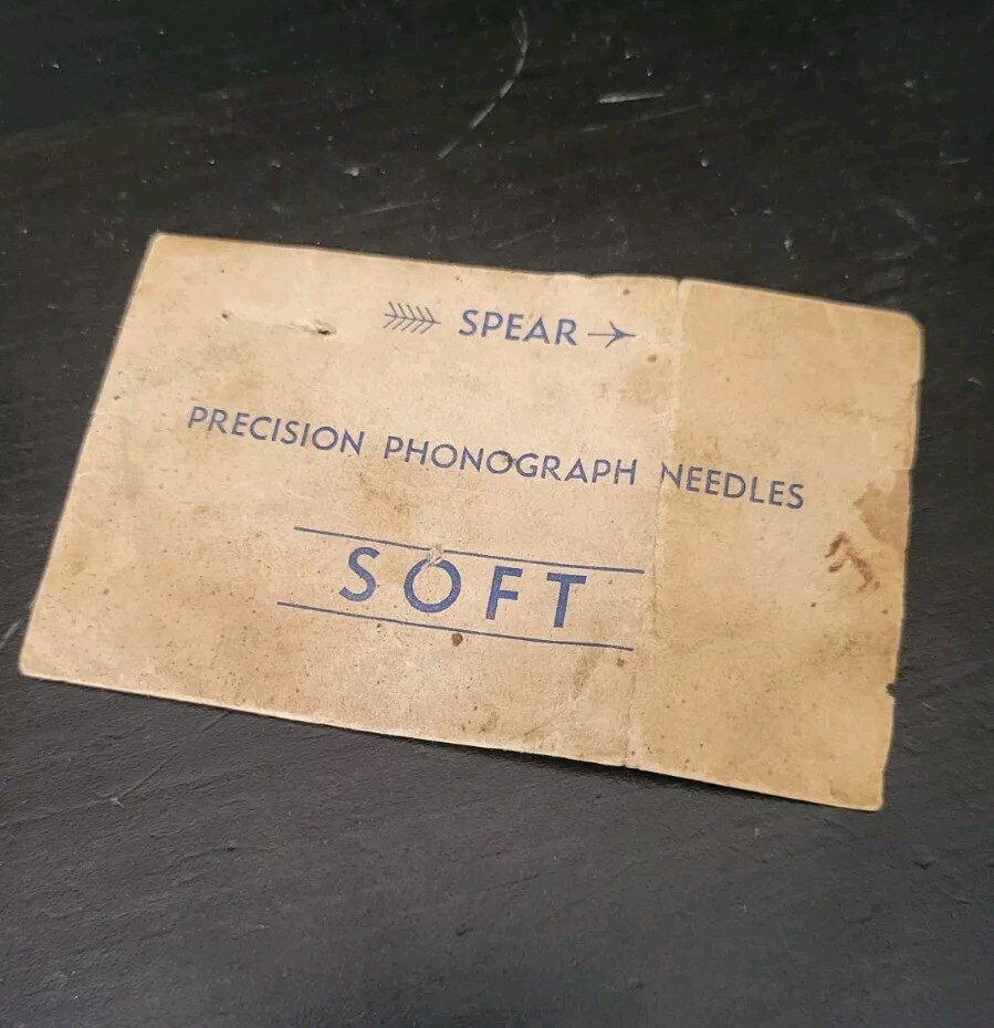 Spear Gramophone phonograph needle packet - empty