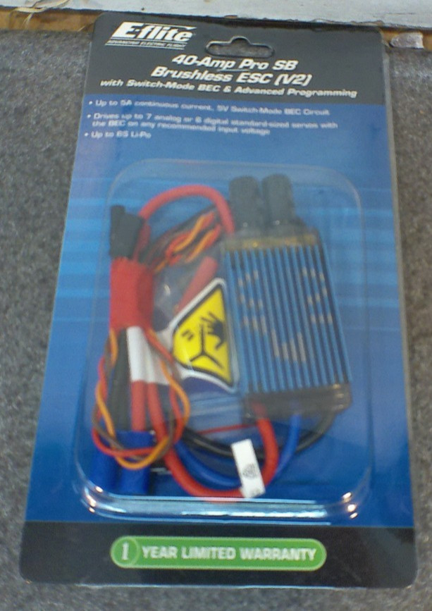 E-Flite 40-Amp Pro Switch-Mode BEC Brushless ESC (V2) EFLA1040B