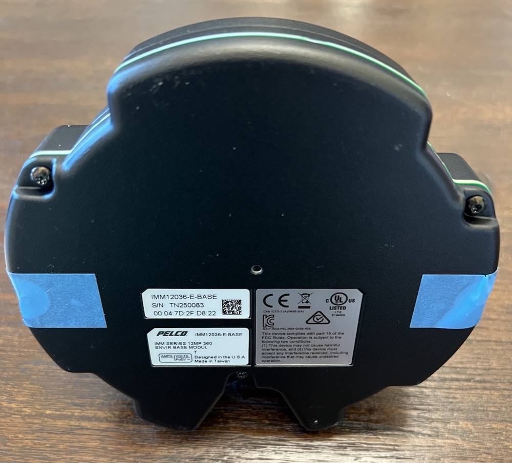 New Pelco IMM12036-E-BASE 12 Megapixels 360 Panaramic Environ Network Camera