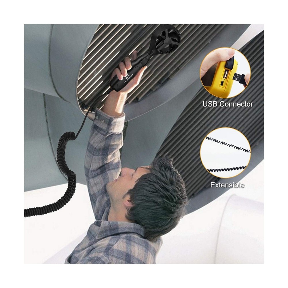 INFURIDER Handheld Digital Anemometer YF-856A Split Type Wind Speed Meter Win...