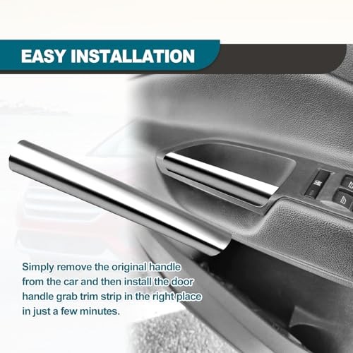 Vrasly Front Driver Left Side Interior Pull Handle - Armrest Front LH Silver