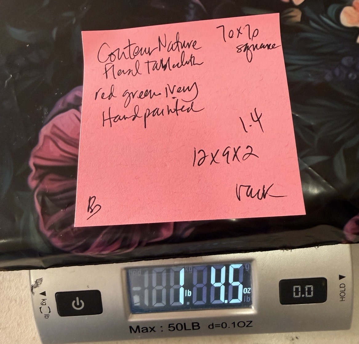 Couleur Nature Square Tablecloth Bruno Lamy Hand Made 70"X70" EUC French Country