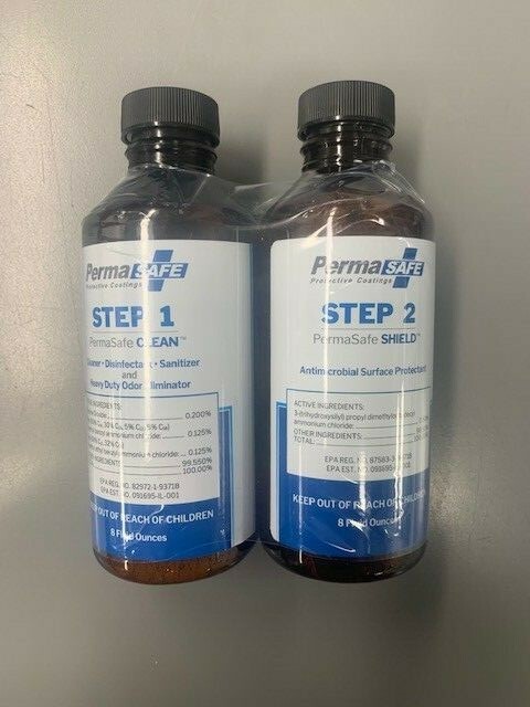 Permasafe Vehicle Disinfectant & Antimicrobial System 2 Step Process  NEW Sealed