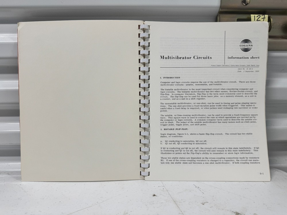 Collins Remote Heading & Basic Logic Techniques User Manual Book Original